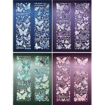 Amazon.co.jp: XUZOO キラキラ蝶シール コラージュ 素材紙